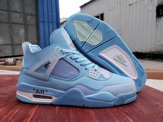 (image for) Off-White x Air Jordan 4 Blue Men's Shoes-8